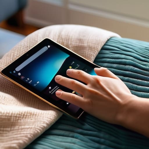 A person using The Tablet device.