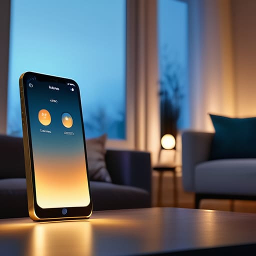 Controlling home lighting with smart light bulbs.